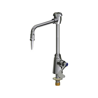 Chicago Faucet® LWS1-A15-F Single Inlet Laboratory Water Faucet, Polished Chrome, Domestic, Commercial